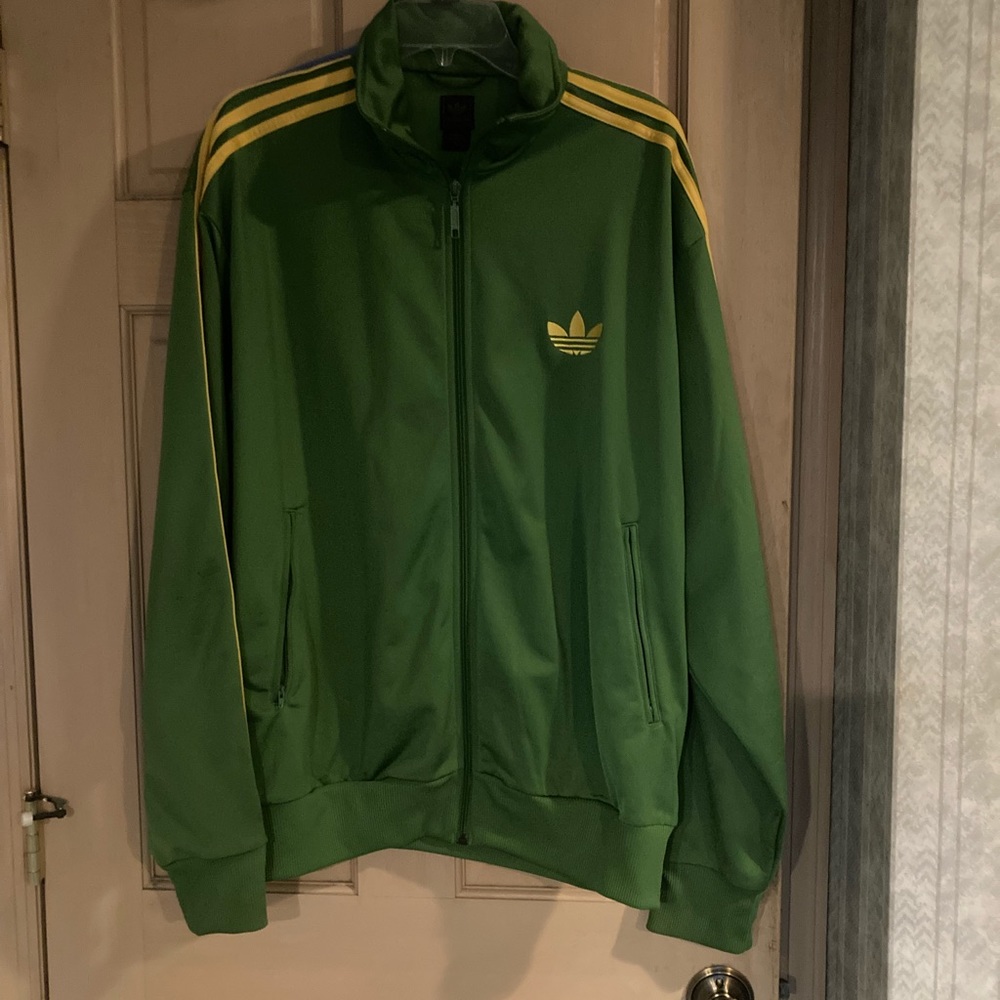 XL Adidas green track jacket. Like new